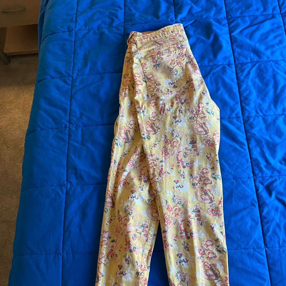 Floral jeans